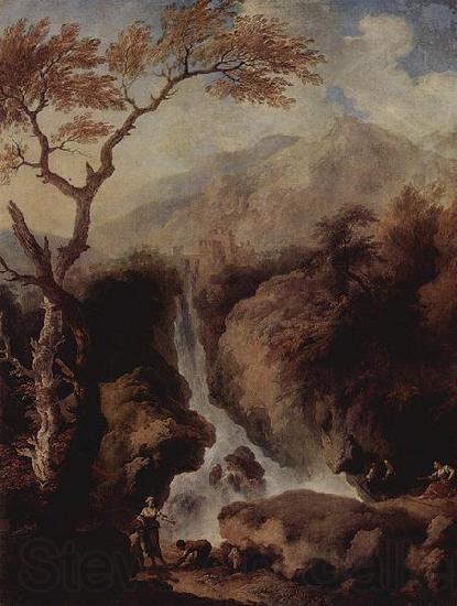 Christian Wilhelm Ernst Dietrich Wasserfalle in der Umgebung Roms France oil painting art